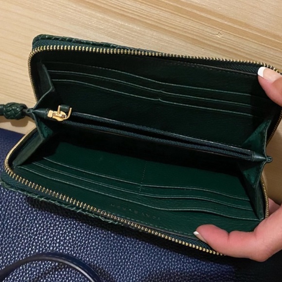 TORY BURCH TAYLOR ZIP WALLET GREEN - Picture 2 of 4